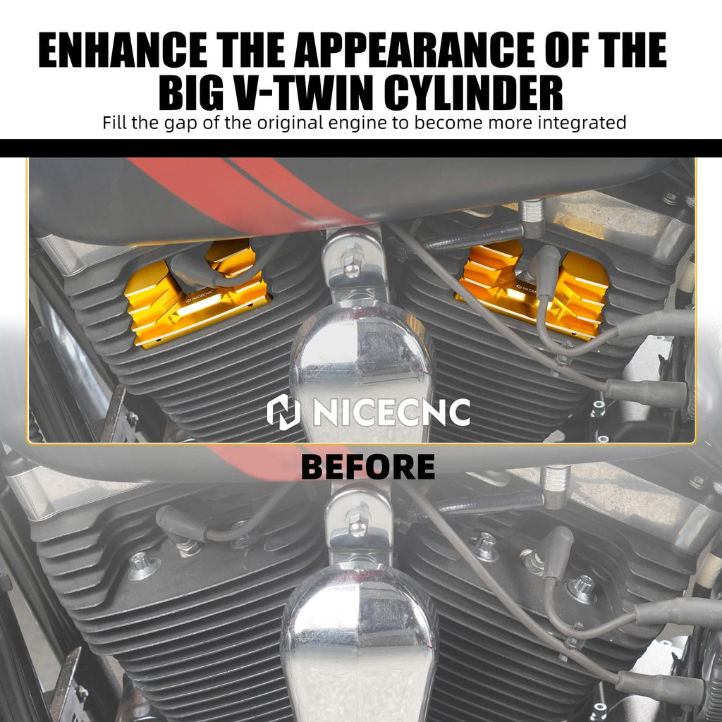 CNC Finned Spark Plug Covers for Harley Dyna Street Bob (2006–2017)