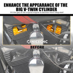 CNC Finned Spark Plug Covers for Harley Dyna Street Bob (2006–2017)