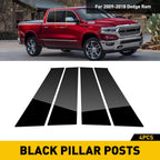 Set of 4 Body Side Molding Flat Trims for Dodge RAM Crew Cab (2009–2018)