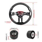 3-Spoke Steering Wheel with 3/4" Axle Hub Adapter for Boat Marine (13")
