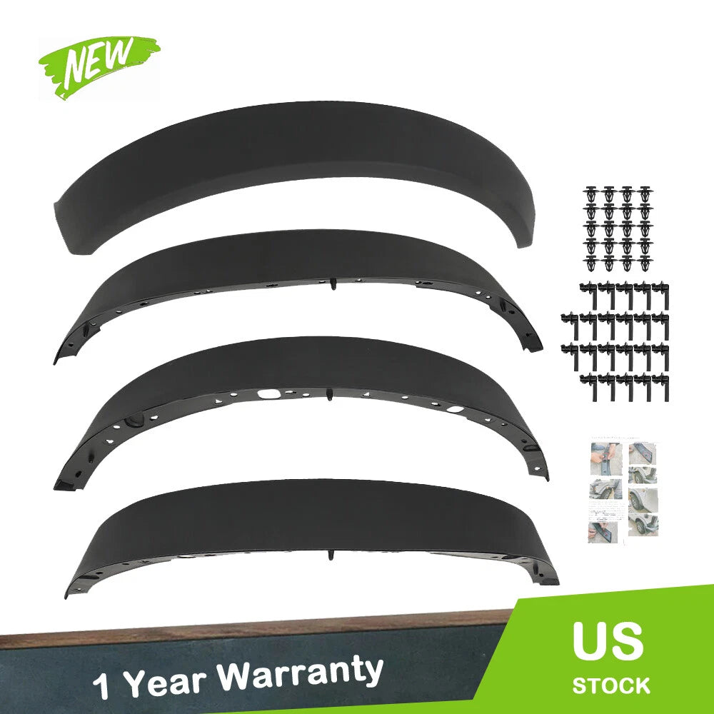 Set of 4 Wide Black Wheel Lip Fender Flares for Ford Bronco (2021–2024)