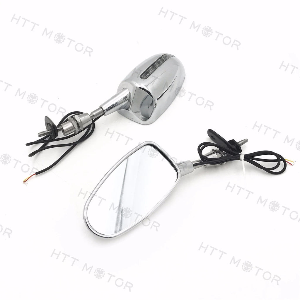 LED Rear View Mirror for Suzuki Hayabusa, Yamaha YZF 600R/R6 (Chrome, 6MM)