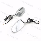 LED Rear View Mirror for Suzuki Hayabusa, Yamaha YZF 600R/R6 (Chrome, 6MM)