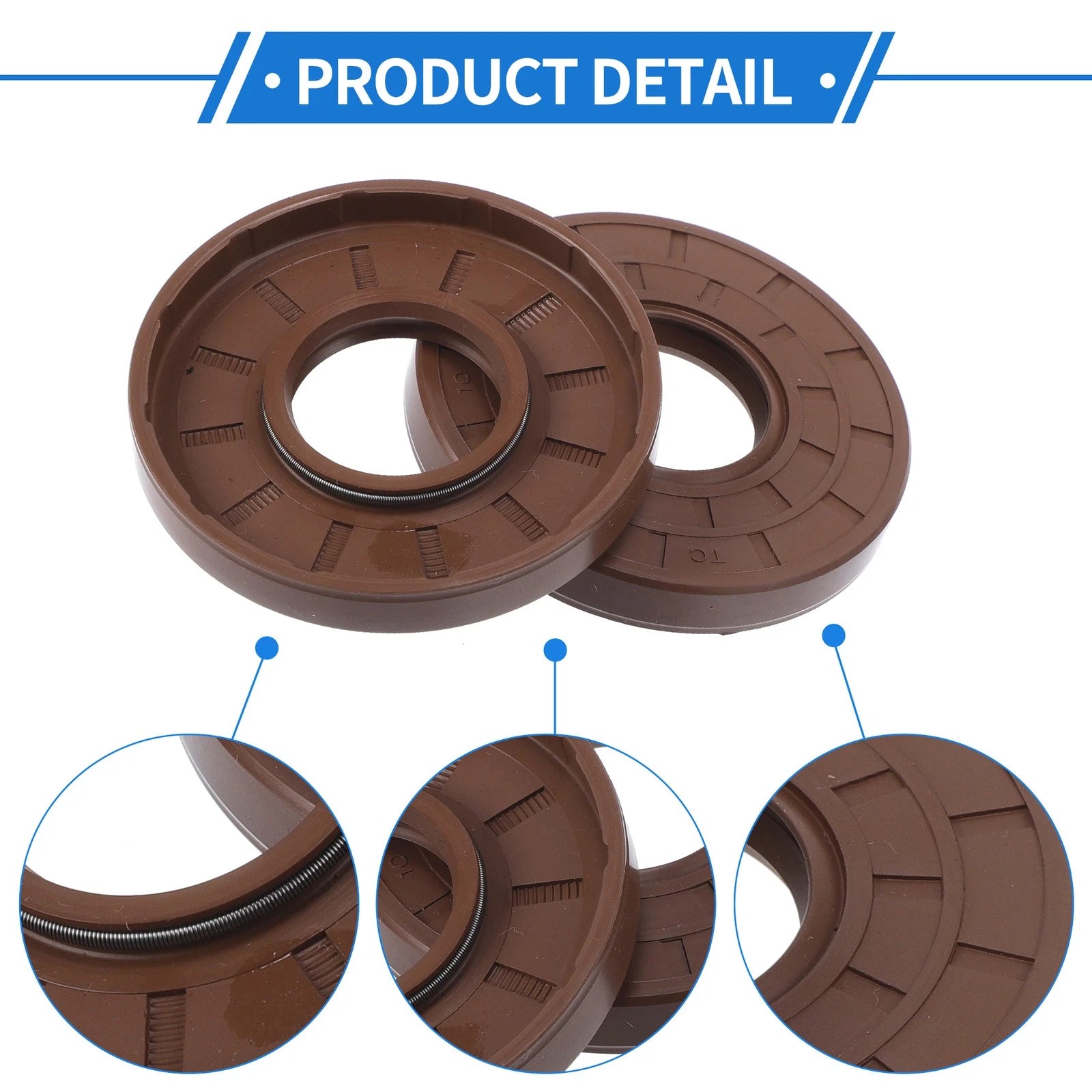 2X Oil Seal Rotary Shaft Seal FKM Rubber 30x72x10mm for Various Models 