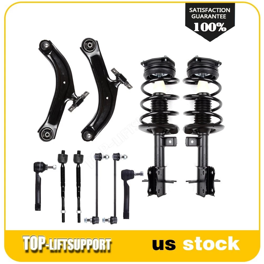 Complete Struts Control Arms Tie Rods Kit for Nissan Sentra (2007–2012)