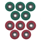 Set of 10 Flap Discs for Angle Grinder 180 & 320 Grit 4.5 Inch