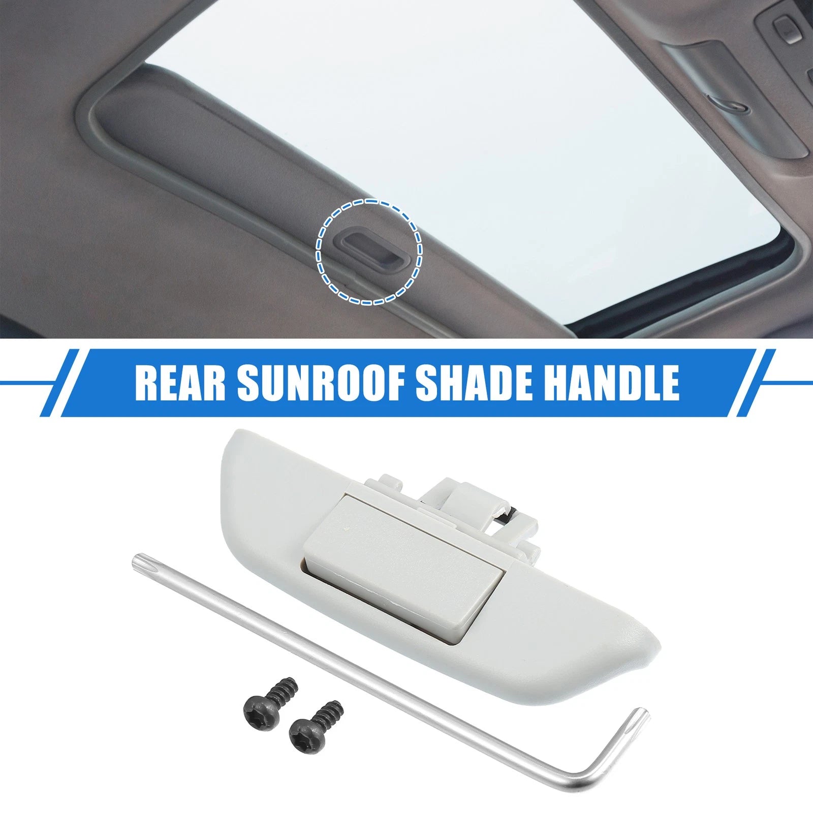 Rear Sunroof Shade Handle for Audi Q7 (2010–2015) No. 4L0898924B Gray