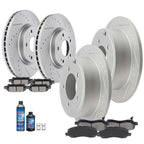 Front & Rear Rotors + Brake Pads for Dodge Caliber Chrysler Sebring Jeep Patriot (2007–2012)