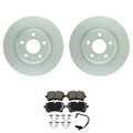 Set of 2 Bosch QuietCast Rear Rotors & Akebono EURO Ceramic Pads for A6 Quattro