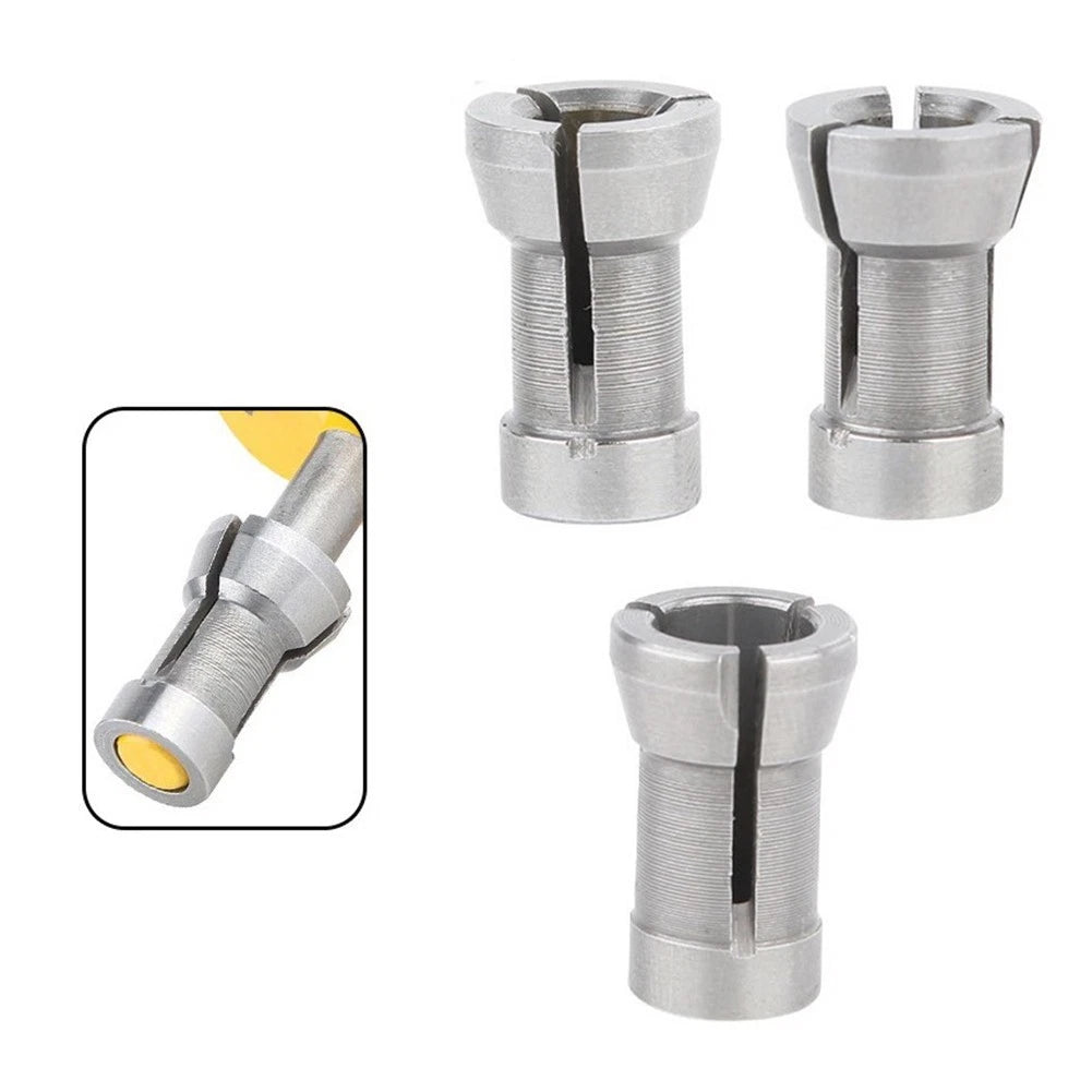 3X Router Bit Collet Chuck for Router and Engraving Machines (6, 6, 35, 8mm)