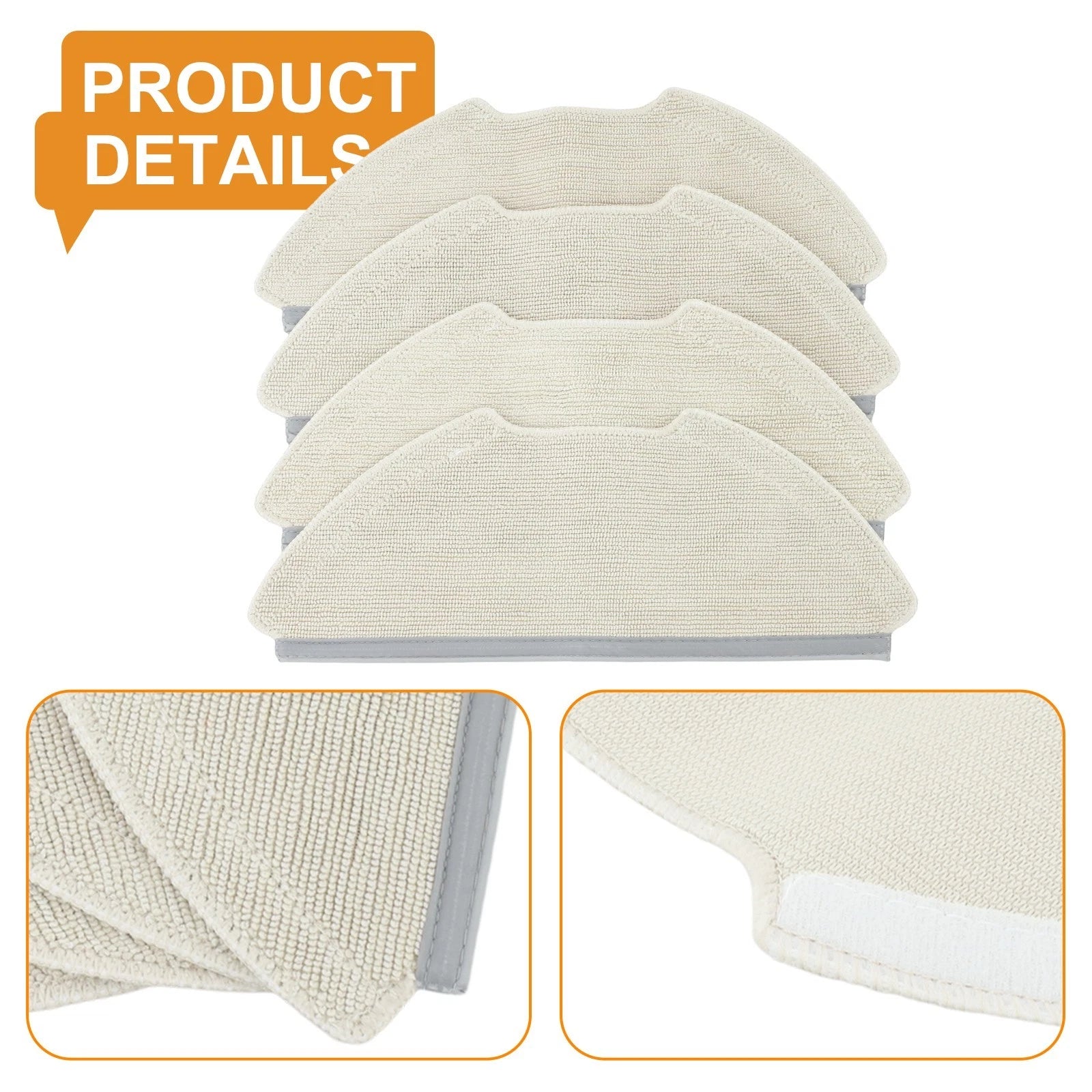 4X Mop Cloths for AIRROBO T20 Robot Vacuum Cleaner Replacement
