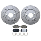 Front Brake Kit with 280mm Drilled Rotors & TRW Pro Ceramic Pads for Kia Soul (2010–2022)