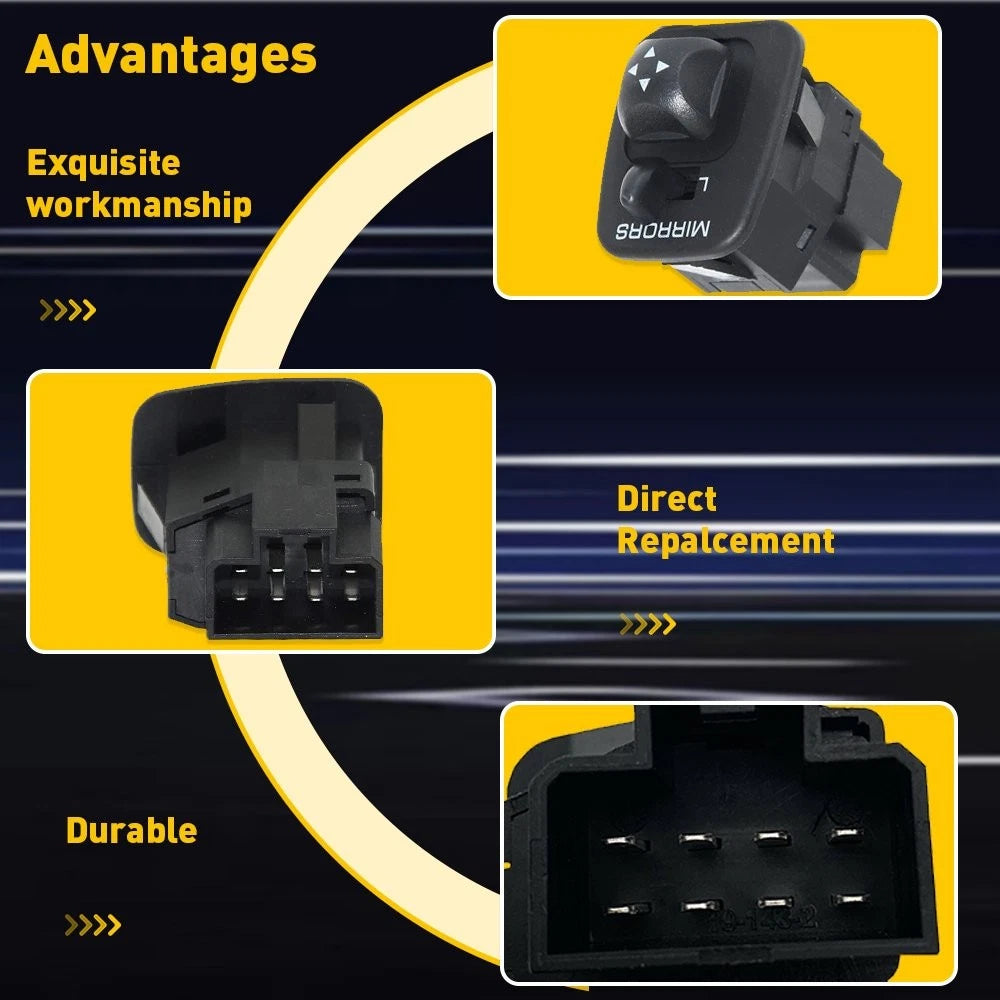 Driver Side Mirror Switch for Ford Escort, Excursion, Expedition, F150-550