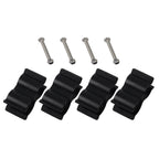 Set of 4 Double Tube Boat Clip Holders for Bimini Top Poles (7/8" to 1")