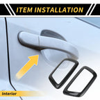 Set of 4 Carbon Fiber Door Handle Bezel Cover Trims for Toyota Tacoma (2016–2023)