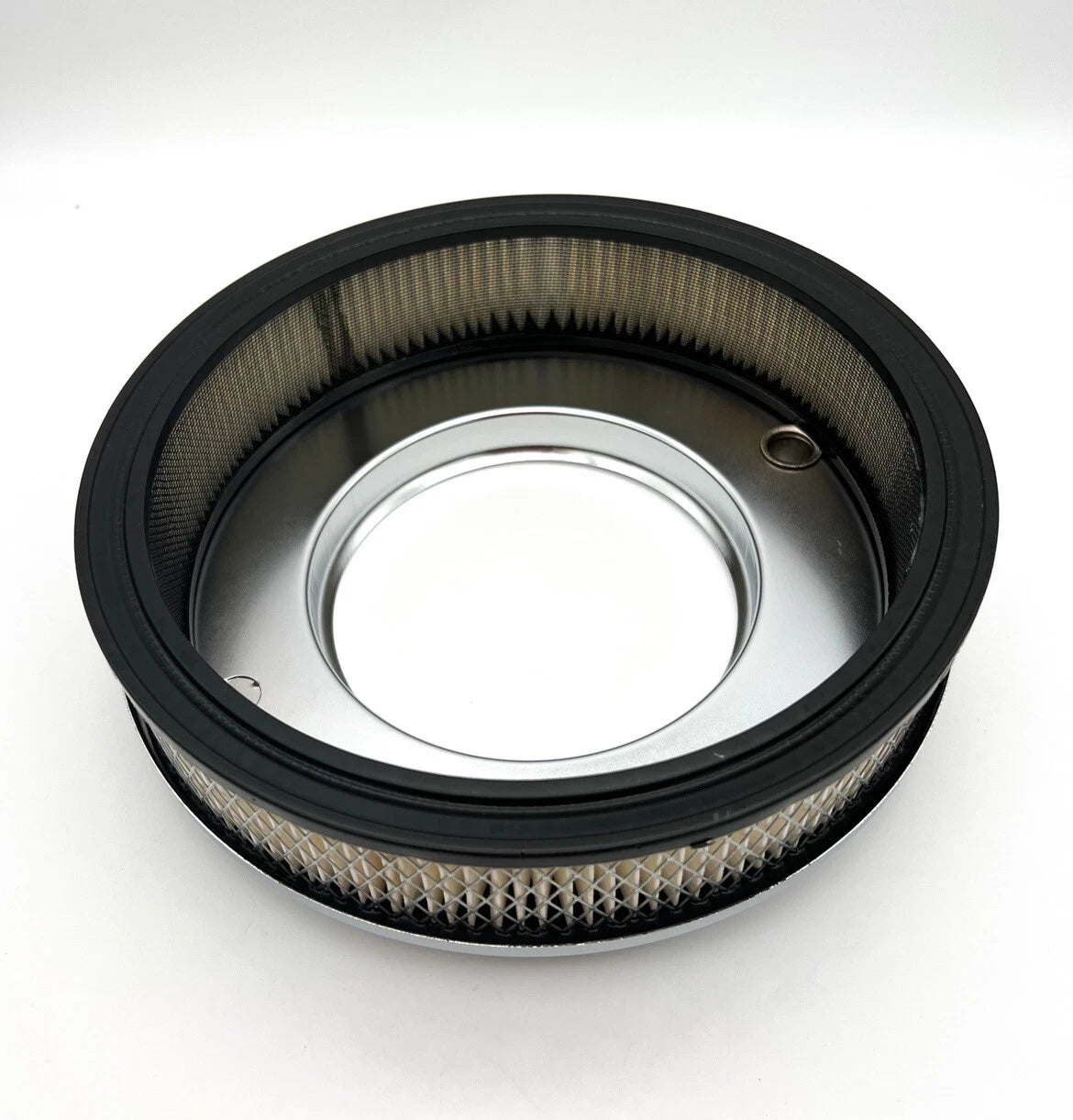 Round Chrome Air Cleaner 10 in with 5-1/8 in Neck for Holley Edelbrock (—)