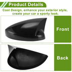 Mirror Cover Cap Replacement Black for Honda Civic LX EX Sport Si (2016-2021)