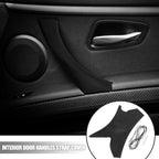 Interior Door Handles Strap Cover Carbon Fiber Pattern for BMW E90 E91 E92