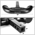 1.25"/2" Receiver Black Polished Rear Trailer Towing Hitch Cover Step Bar Guard