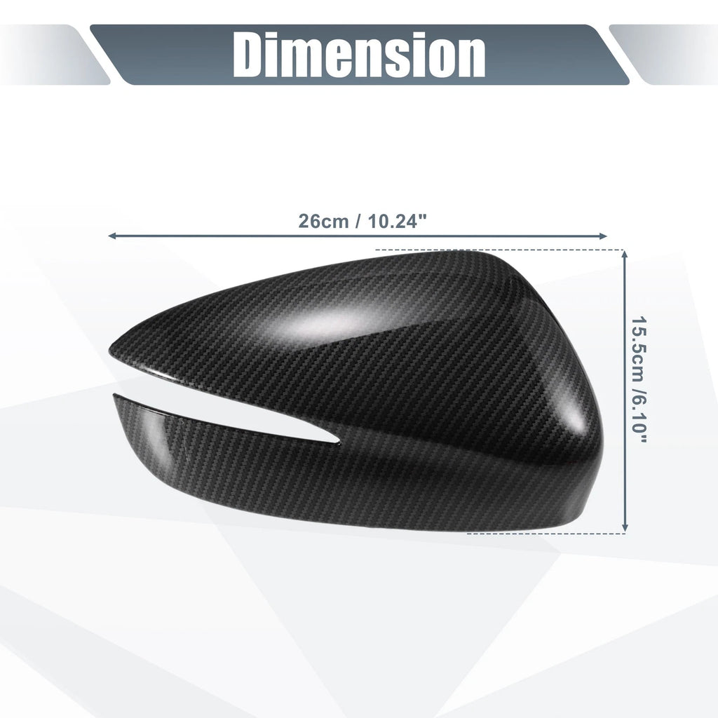 Pair Rearview Mirror Cover Overlay for Mazda CX-3 (2017–2018) - Carbon Fiber