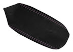 Console Lid Armrest Cover for Mitsubishi Lancer (2008–2016) Carbon Fiber Pink Stitch