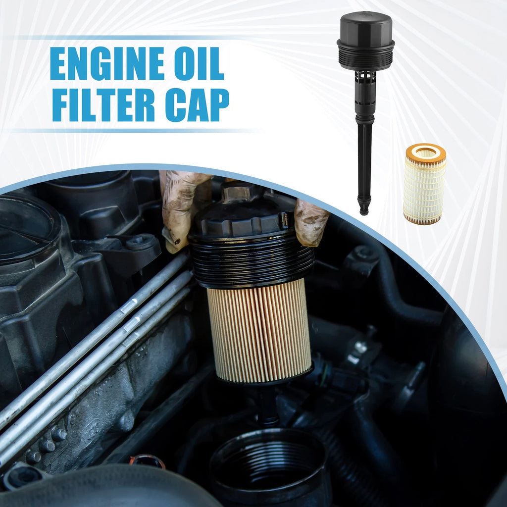 Engine Oil Filter with Housing Cap A1121800710 for Mercedes-Benz C240 C280 C320 (2001–2007)