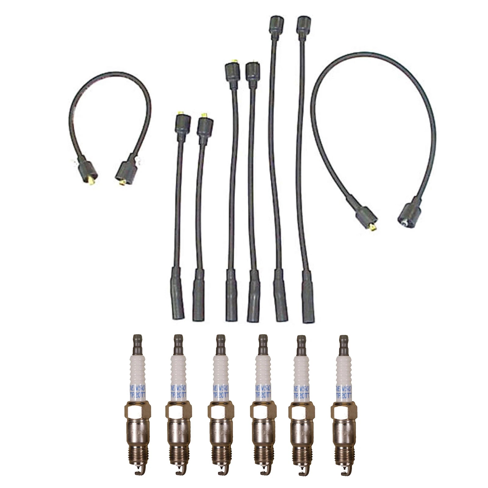 Denso 7mm Wire Set & 6 Platinum TT Spark Plugs Kit for Dodge Plymouth 3.7L (2002–2009)