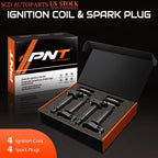 Set of 4 Ignition Coils & 4 Iridium Spark Plugs for Toyota Camry (2002–2011)