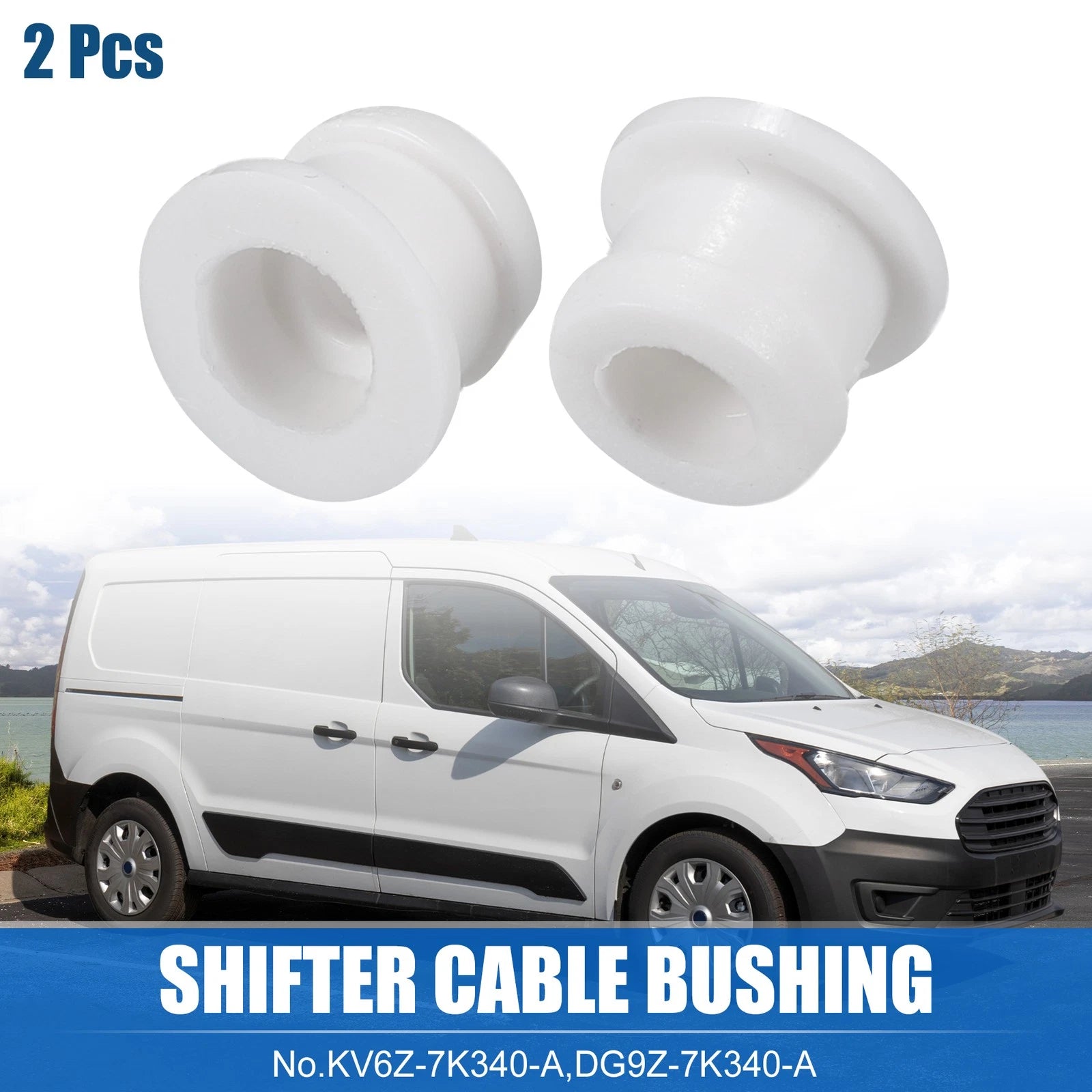 2X Gearbox Shifter Cable Bushing No. 1J0711265E for Ford Transit Connect (2002–2013)