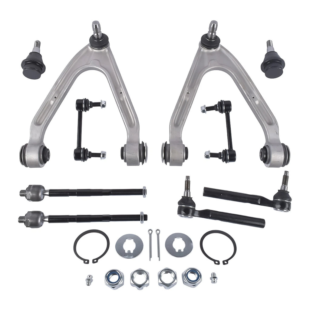 10x Front Upper Control Arm w/ Ball Joint Tie Rod for Hummer H3 (2006–2010)