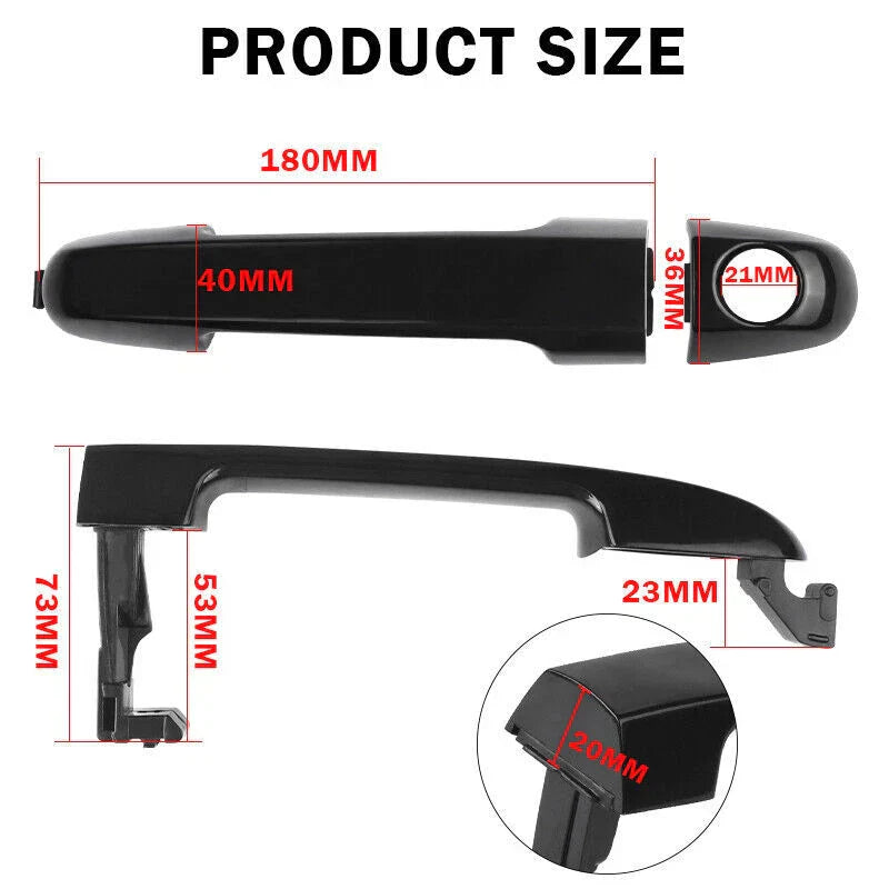 Front Right Outer Door Handle w/Keyhole for Hyundai i30 FD (2007-2012)