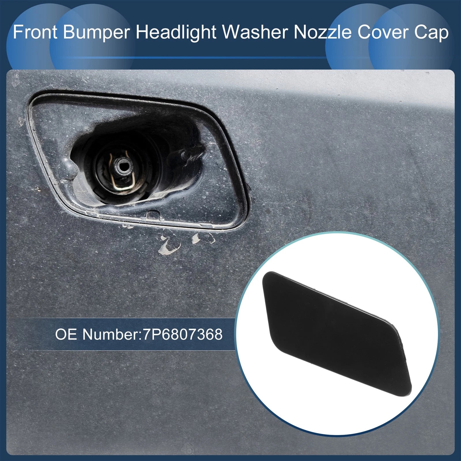 Front Right Washer Nozzle Cover Cap for Volkswagen Touareg (2011–2014) 1 Pcs