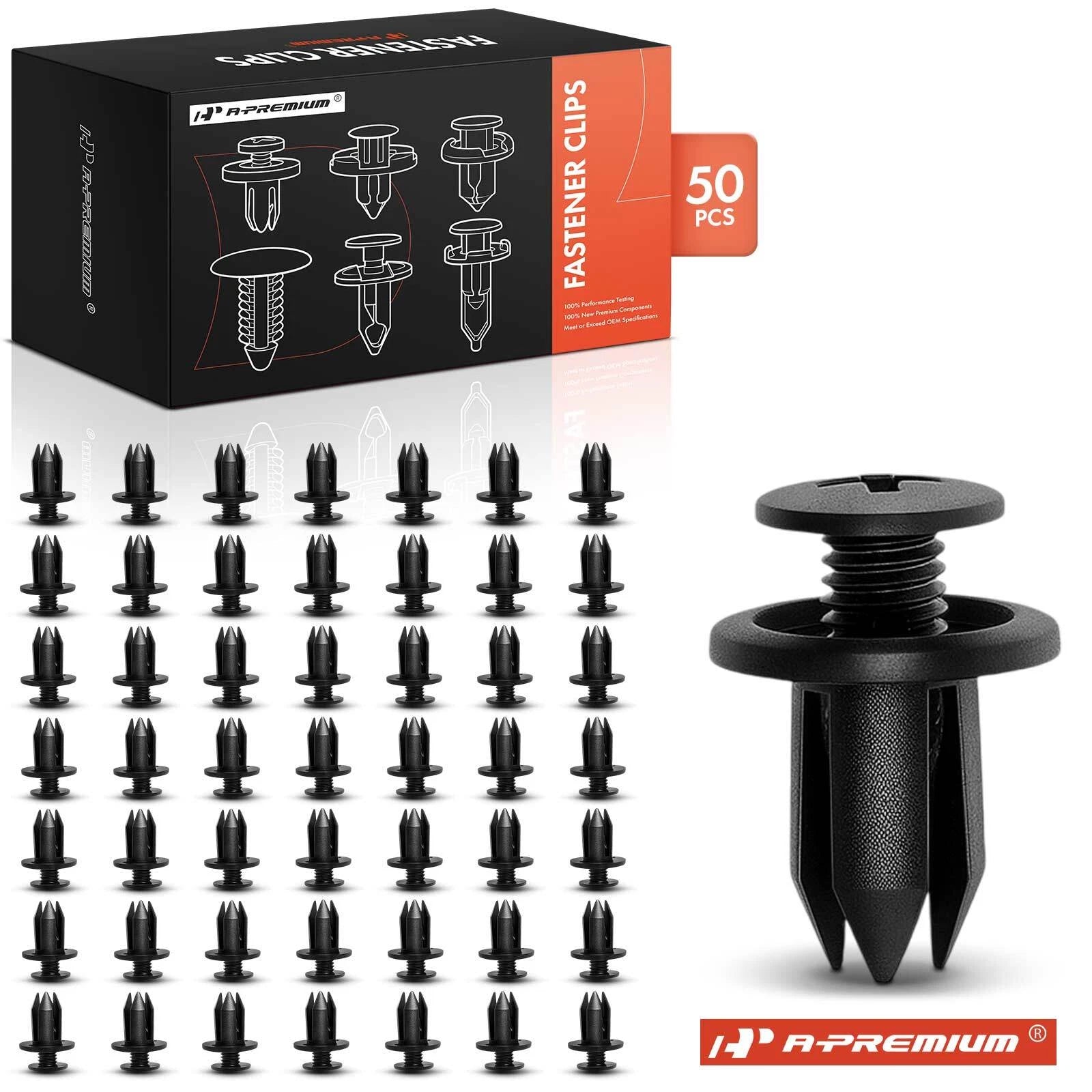 50Pcs 7mm Nylon Fender Retainer Clips for Honda Accord Mazda