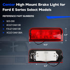Rear Roof Mounted Third Brake Light for Ford E-150 E-250 E-350 (1992–2022) 923-290