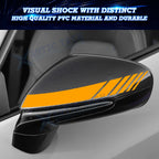 2Pcs Orange Car Rear View Mirror Eyelid Vinyl Decal Stickers (-)