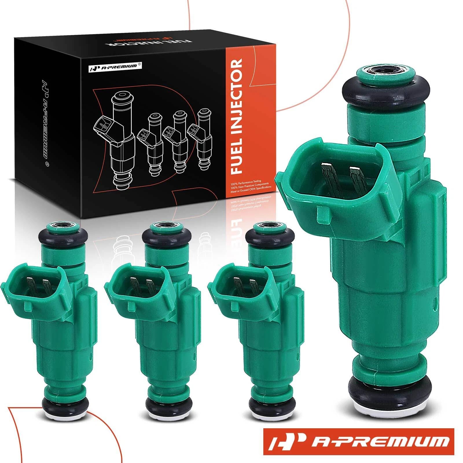 Set of 4 Fuel Injectors for Hyundai Sonata (1999–2005) Santa Fe Tucson Kia Optima
