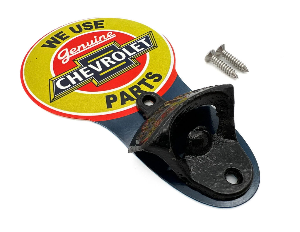 Genuine Parts Sign Bottle Opener Metal Wall Mount for Chevrolet (2014–2025)