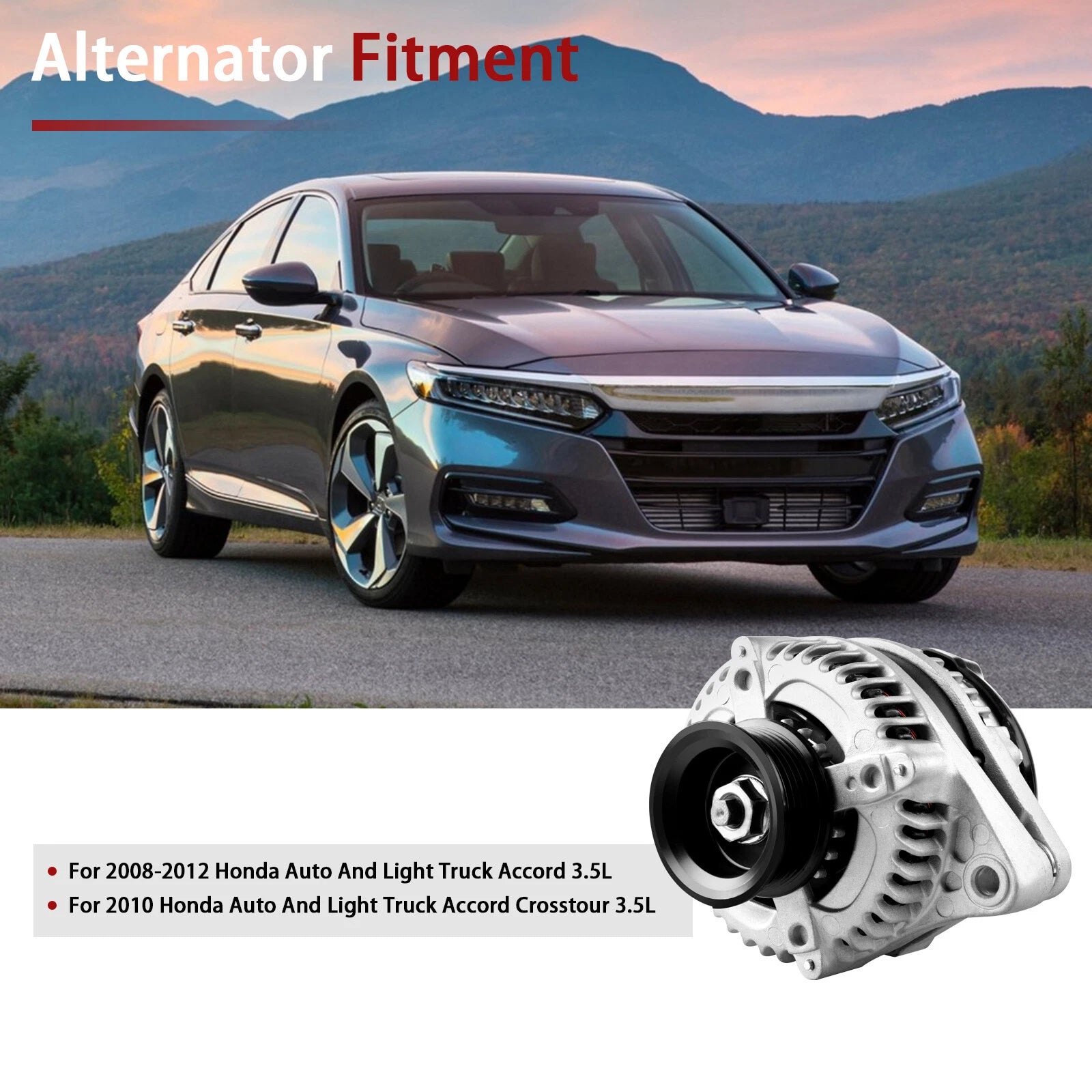 Alternator for Honda Accord 3.5L (2008–2012) 130Amp