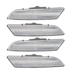 Set of 4 Clear Bumper Turn Signal Side Marker Lights for Chrysler Crossfire (2004–2008)