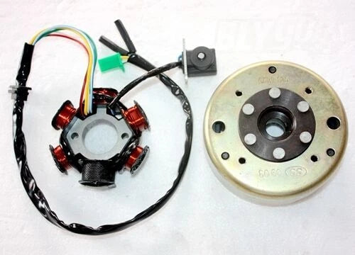 6 Pole Magneto Stator + Flywheel for GY6 125cc 150cc ATV Quad Scooter (2000–2023)