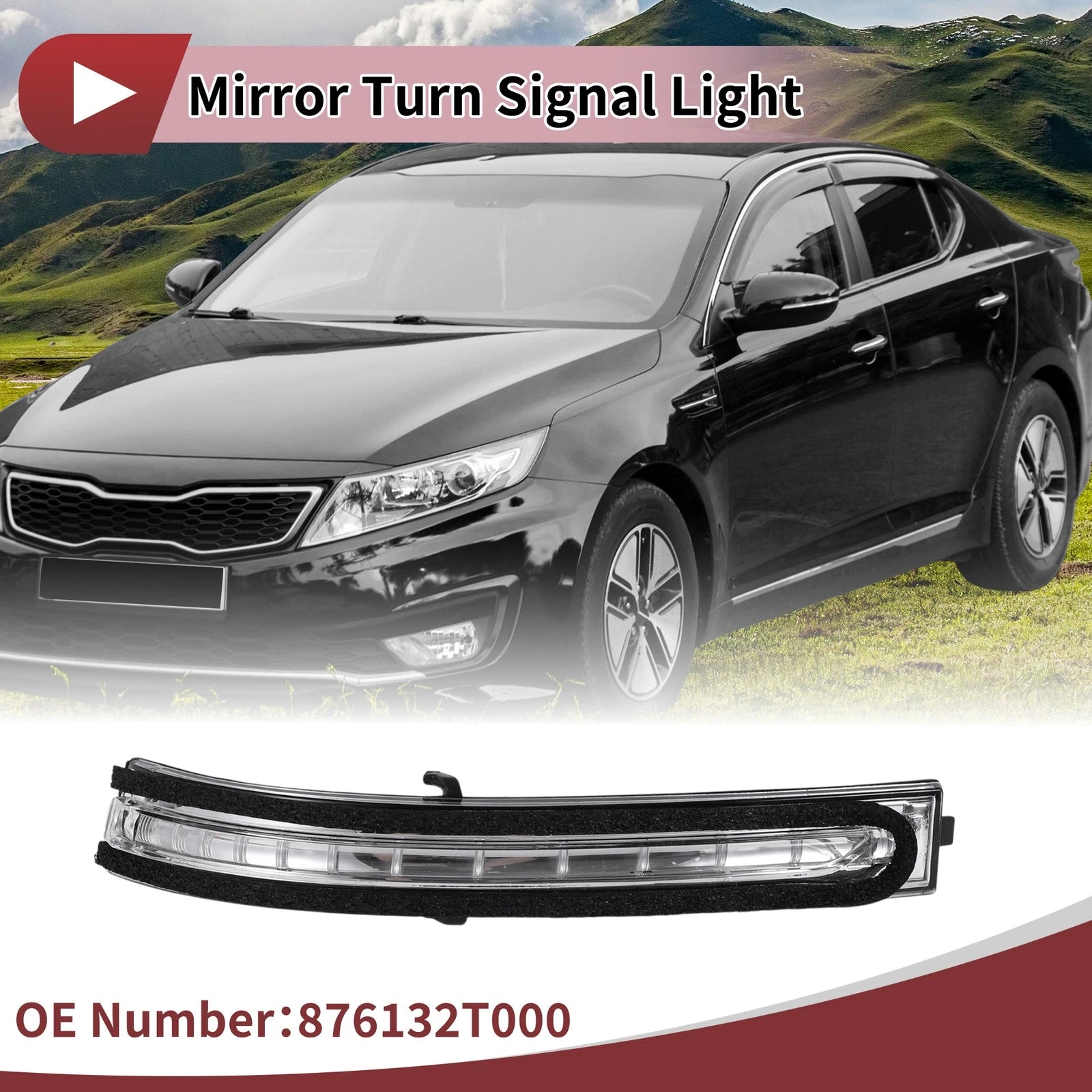 Front Left LED Mirror Turn Signal Light for Kia Optima (2011–2014) No.876132T000