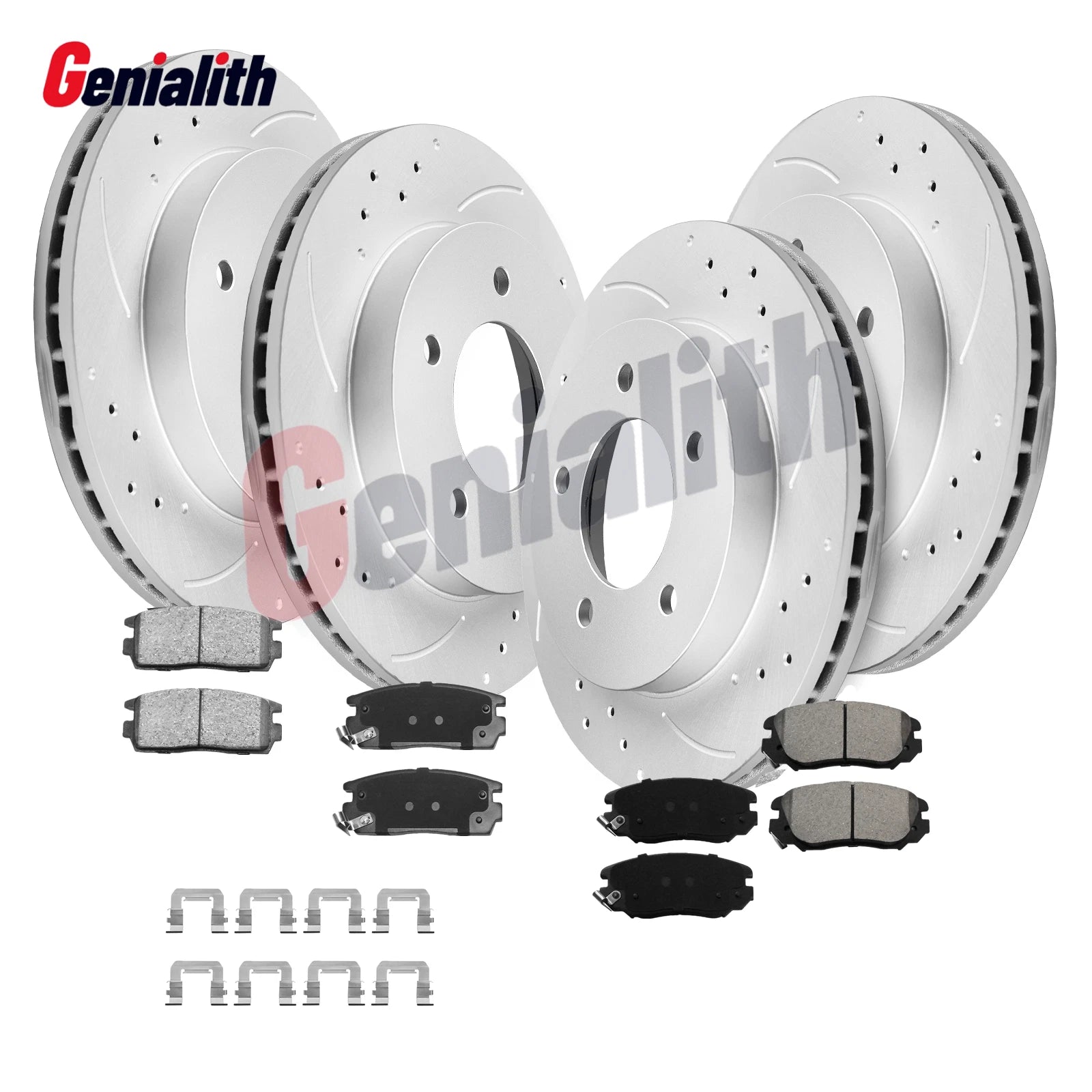 Drilled Disc Rotors & Brake Pads for Chevrolet Equinox GMC Terrain (2010–2017)