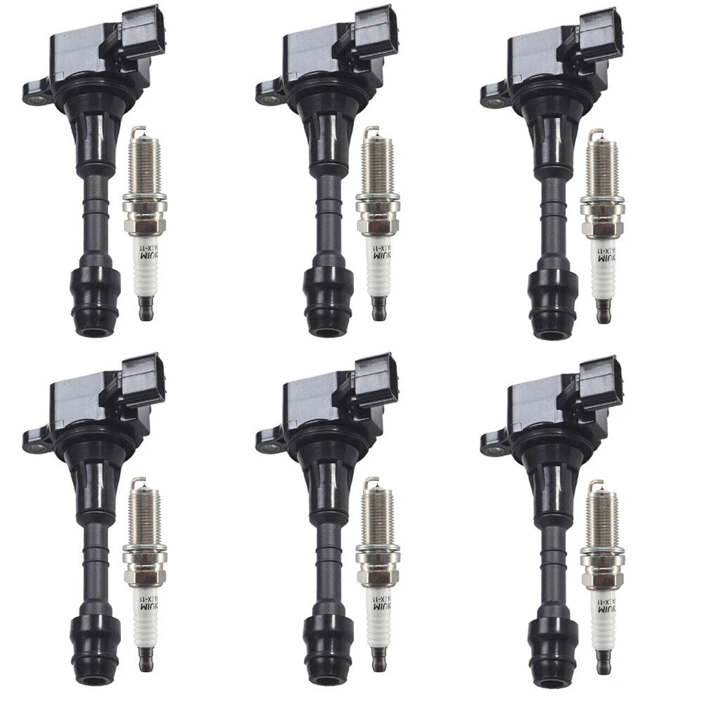 6X Ignition Coil + 6X Iridium Spark Plugs for Infiniti FX35 G35 (2003–2007)