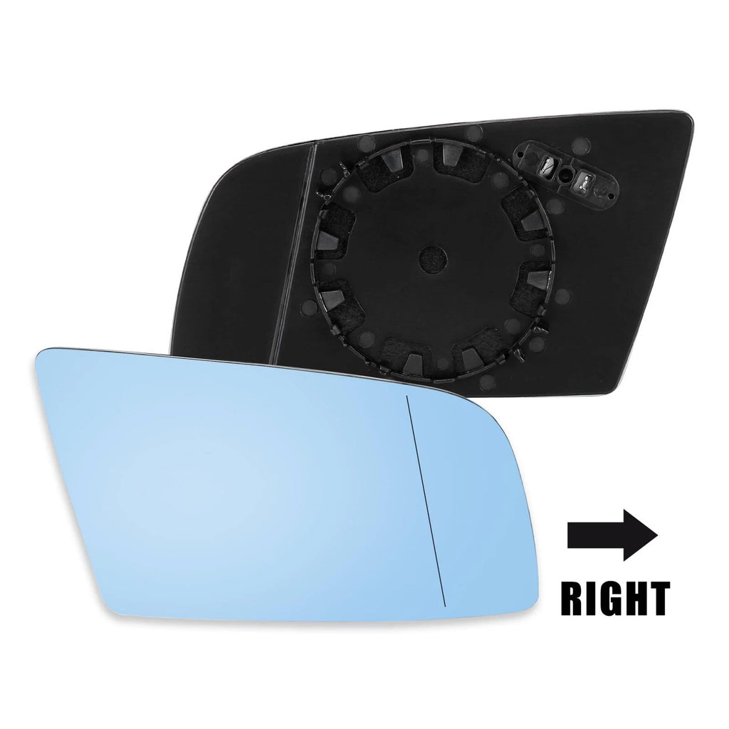 Heated Blue Mirror Glass Replacement RH for BMW 550i 525i 545i (2006–2010)