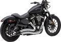 Cobra Speedster Swept Short Exhaust for Harley XL (2014–2020) Chrome Pipe