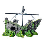 Aquarium Decoration Resin Warship for Fish Tank