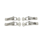 Set of 4 Spring Loaded Clamp Clips for Boxes (Stainless Steel)