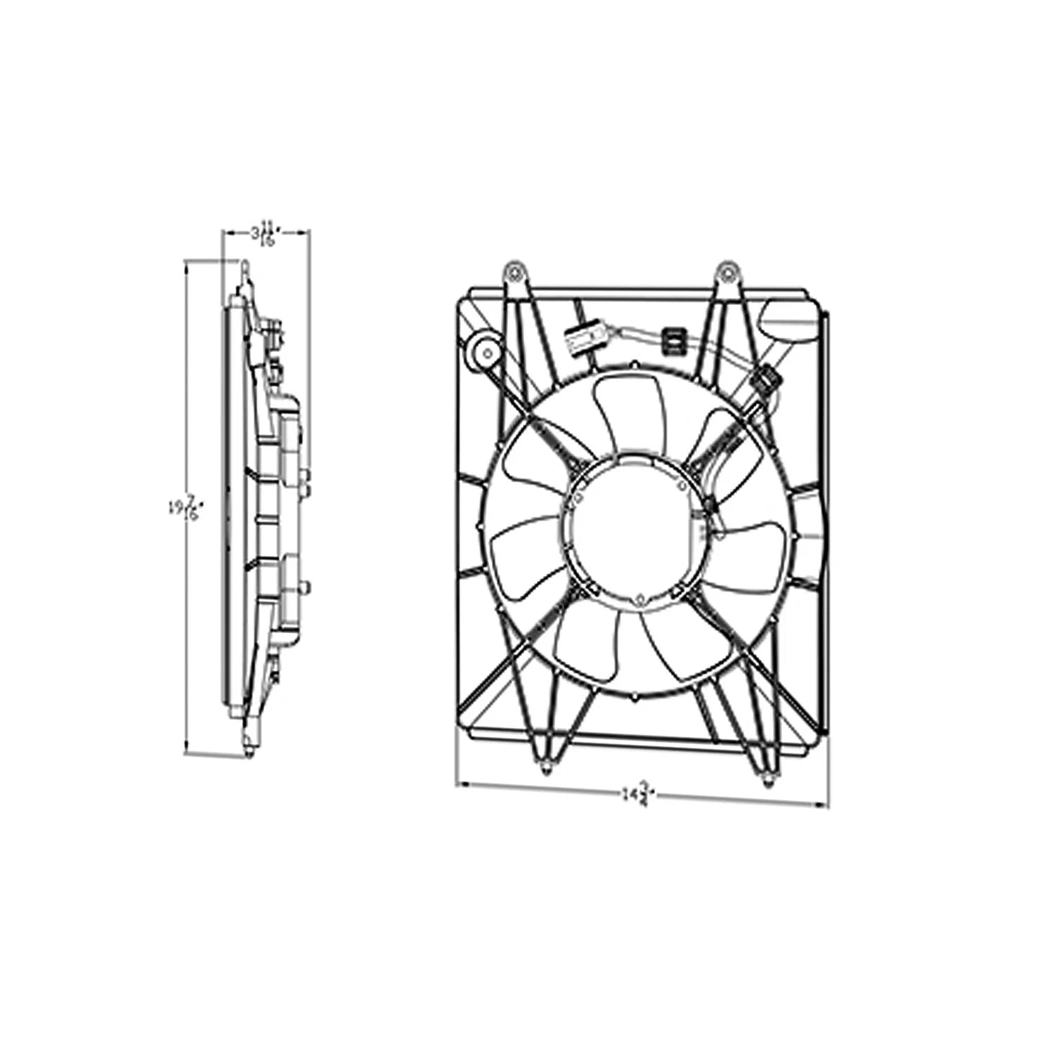 A/C Condenser Fan Assembly Replacement for 2015–2016 Honda CR V