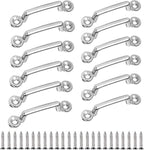 12Pcs Stainless Steel Bimini Top Strap Pad Eye Footman's Loop for Kayak