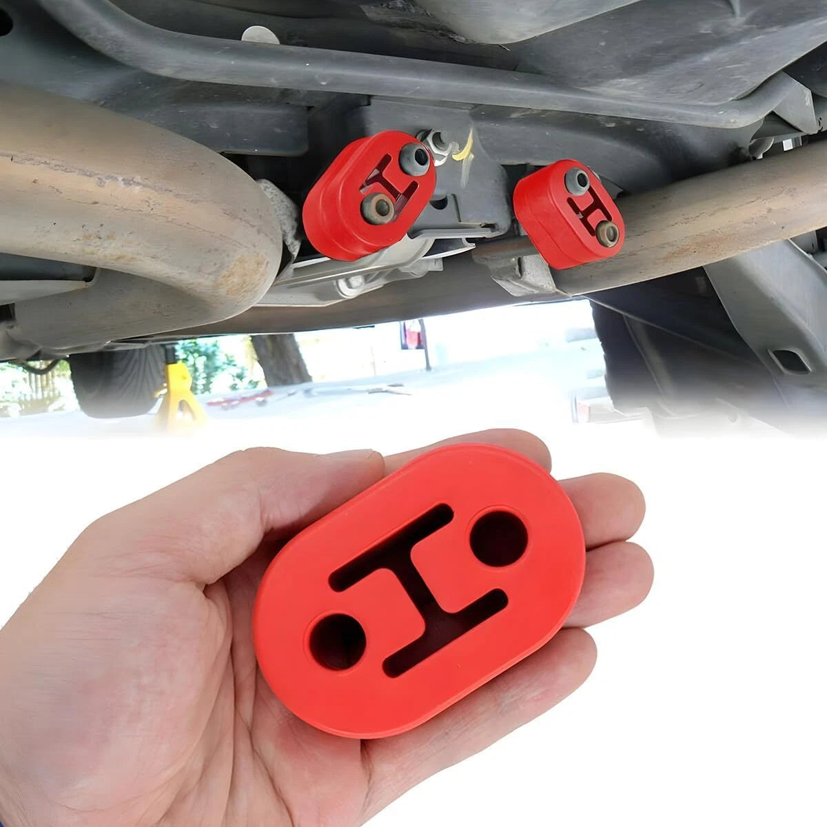Set of 4 Rubber Exhaust Tail Pipe Mount Bracket Hanger Bushing Insulator for